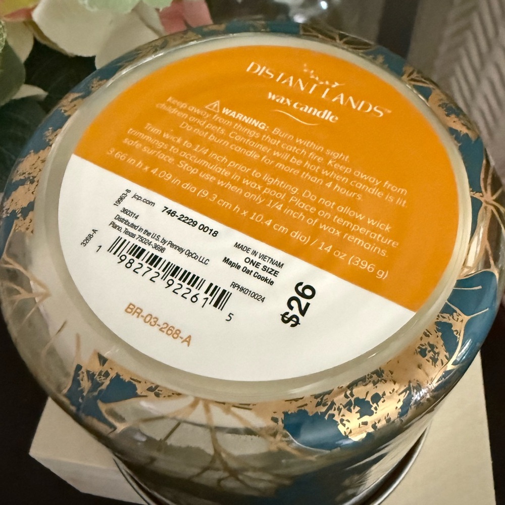 🆕🕯️ DISTANT LANDS LIMITED EDITION 3-WICK “MAPLE OAT COOKIE” 3-WICK CANDLE. NEW! - Picture 4 of 7